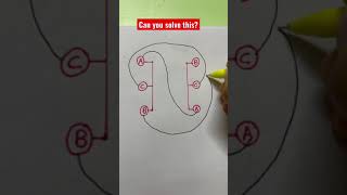 Connect lines from A to A, B to B and C to C to solve it! #math #tutor #youtube #learning #shorts