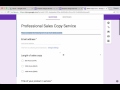 Using Google Forms To Automate & Customize Service Order Form