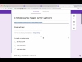 Using Google Forms To Automate & Customize Service Order Form