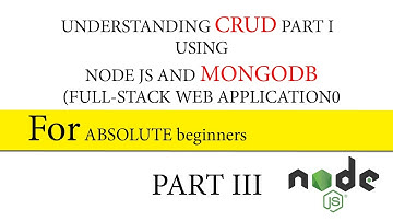 CRUD PART 1 WITH  NODEJS WITH MONGODB