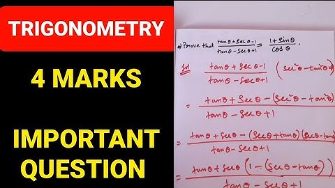 TRIGONOMETRY 4 MARKS IMPORTANT QUESTIONS|#trigonometry #trigonometric