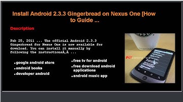 Install Android 2.3.3 Gingerbread on Nexus One [How to Guide ...