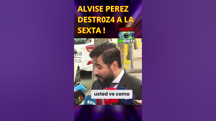 ULTIMA HORA! ALVISE PEREZ RESPONDE ALA SEXTA Y LE METE ZASCA EPICO!