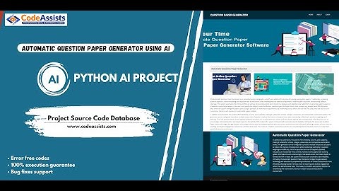 Automatic Question Paper Generator using AI ML | Python, FastAPI, LangChain, RAG, LLM & ReactJS 