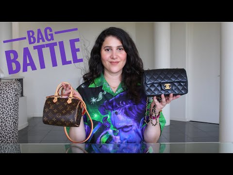 BAG BATTLE: LV NANO SPEEDY VS CHANEL MINI FLAP RECTANGULAR!! 