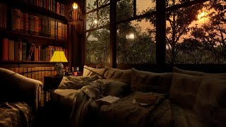 Cozy Room With Rain Sounds - Rain on Window 8 Hours | Rain sounds for sleeping | Insomnia, Study