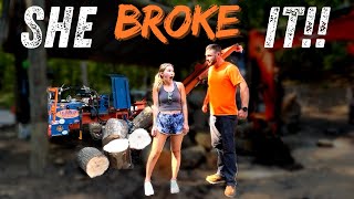 #485 DUMB MISTAKE = BROKEN Eastonmade Wood Splitter!!