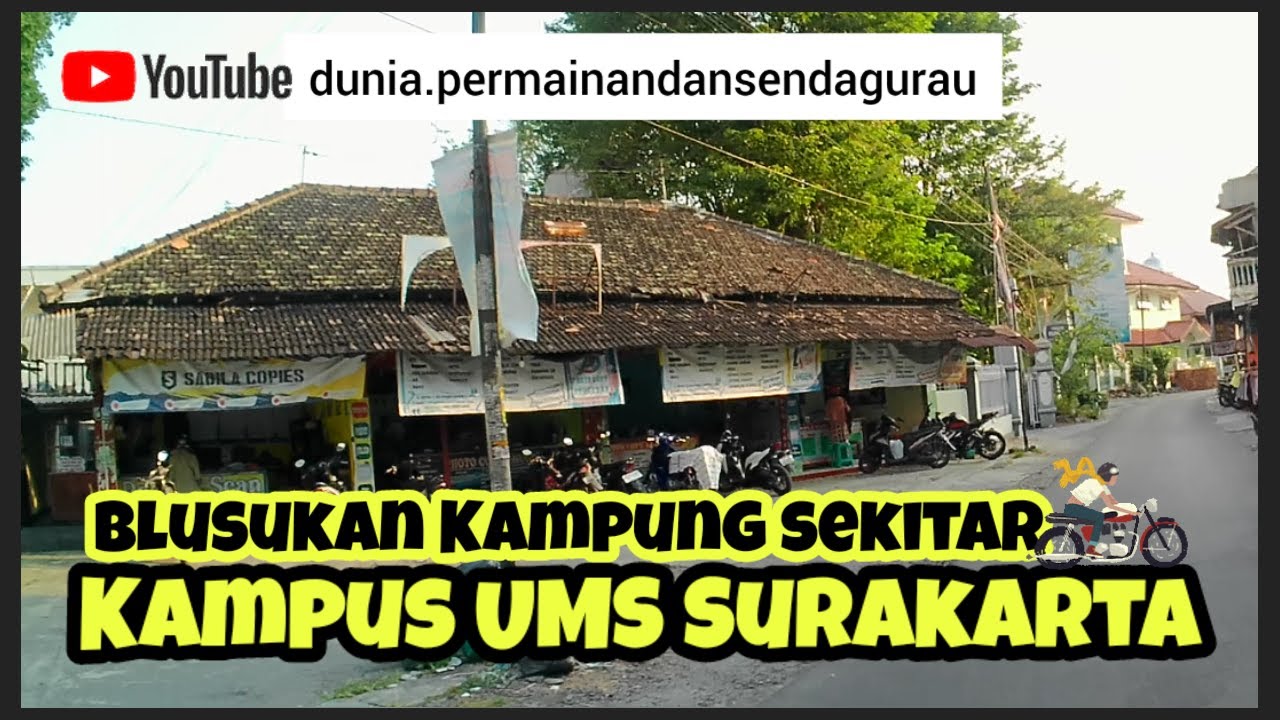 Jalan / Gang Kampung dan Suasana di Sekitar Kampus Univ. Muhammadiyah Surakarta UMS Solo