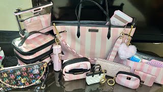 Pink White Stripe Canvas Tote Bag Victoria's Secret