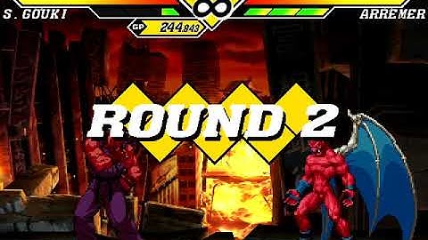 Mugen CvS2 - Shin Akuma (EX) vs Red Arremer (AI Patch)