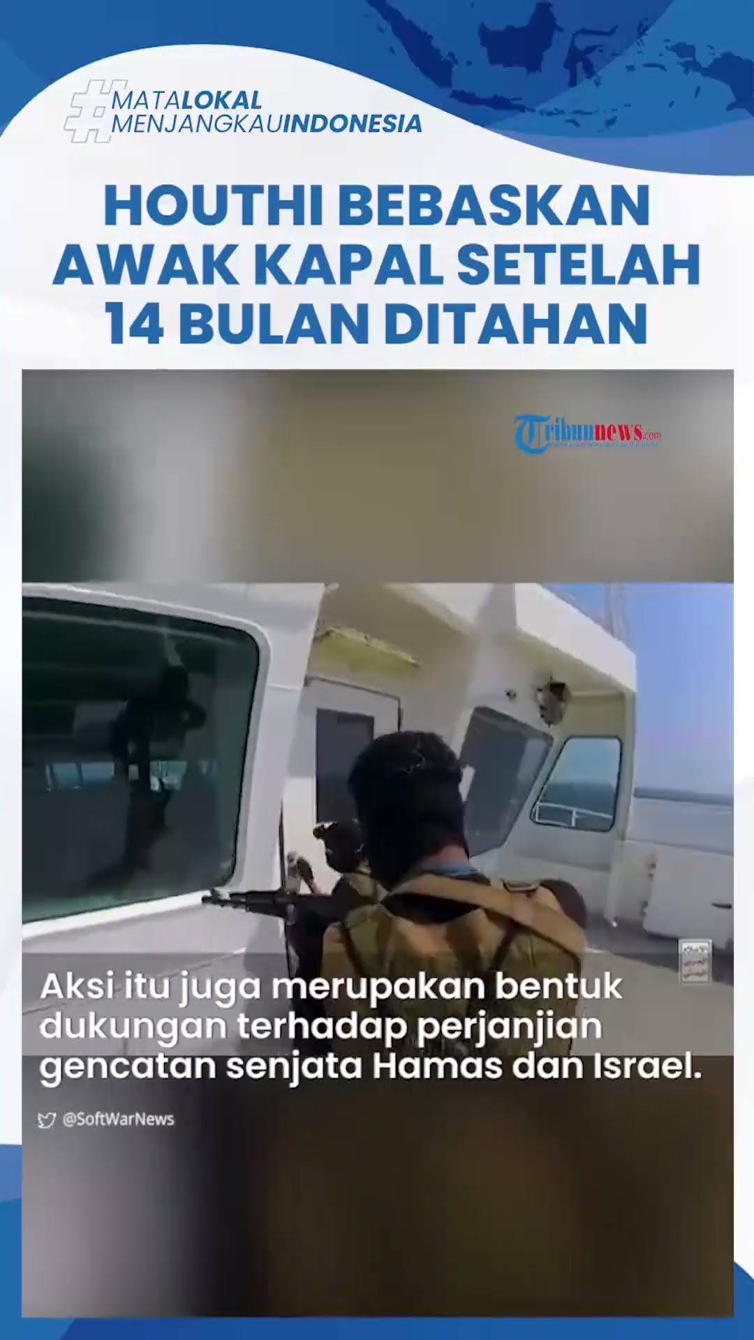 Houthi Bebaskan 25 Awak Kapal Galaxy Leader Setelah 14 Bulan Ditahan, Aksi Dukung Gencatan Senjata