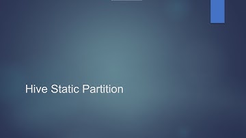 Hive Static Partition | Learn Big Data On Windows 10 | Big Data Tutorial