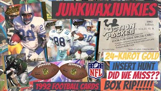 Action Packed 1992 Football box break 24-Karrot insert Barry Sanders Hall of Fame player hunt