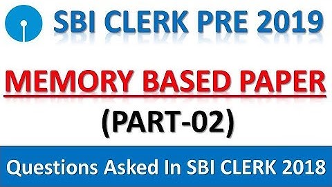 SBI CLERK PRELIMS 2018 Memory Based Paper || Quantitative Aptitude || Part-02