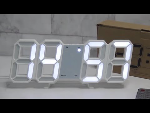 3D Wireless Remote Digital LED Alarm Clock Unboxing&Review | Smart Tech