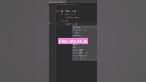 python program create absolute value