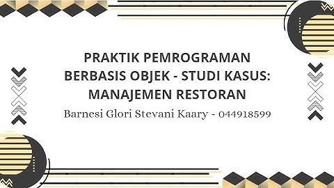 PRAKTIK MATA KULIAH PEMROGRAMAN BERBASIS DESKTOP (MSIM4301)