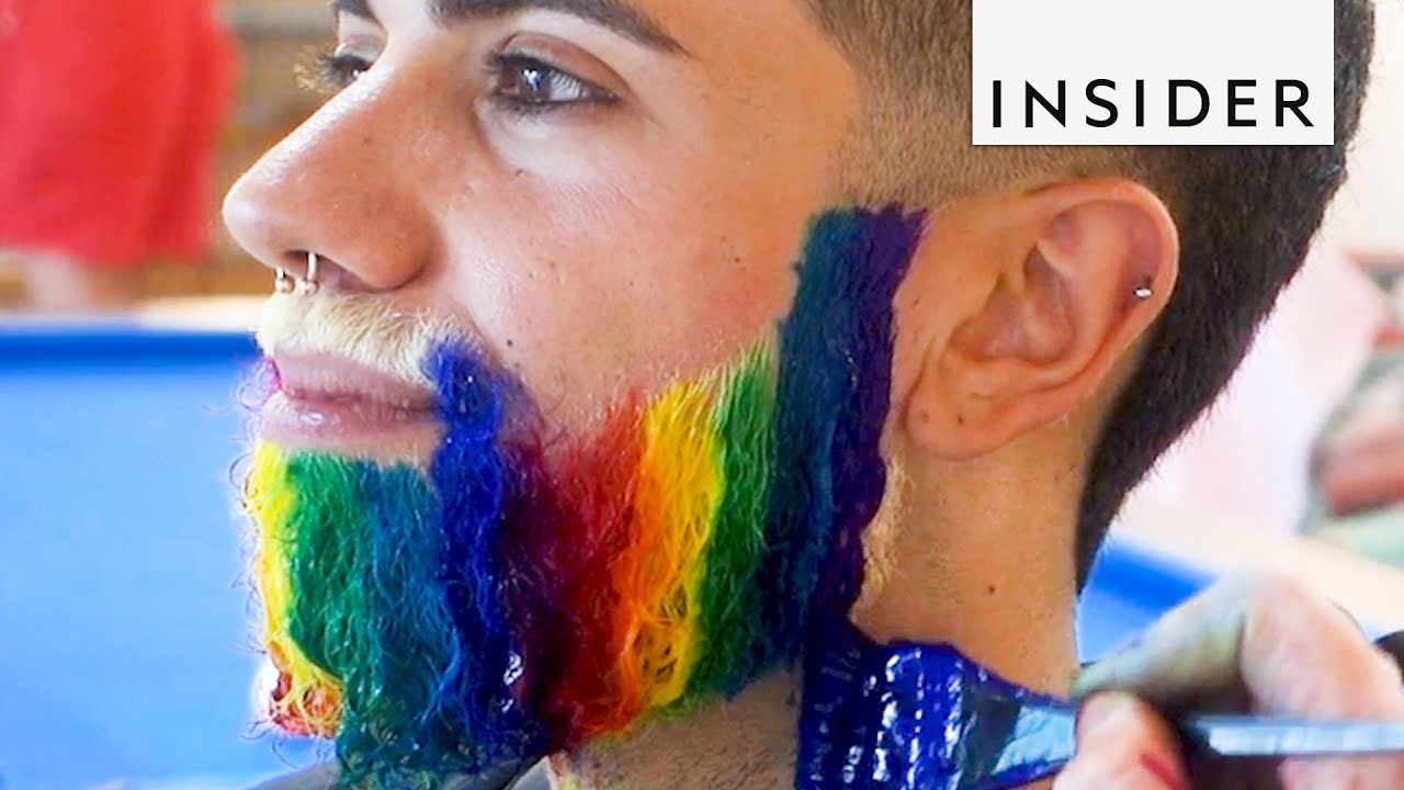 Stylist Creates the Most Vibrant Rainbow Beards YouTube