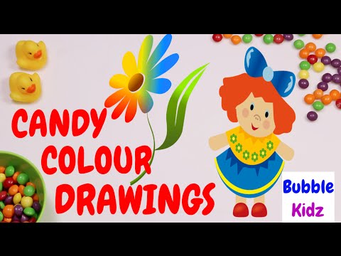 Amazing Colour Candy Drawings | Learning Video For Kids | Bubble Kidz