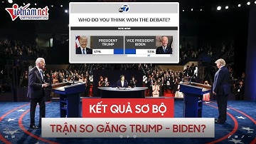 Kết quả sơ bộ cuộc tranh luận lần 3 Bầu cử Tổng thống Mỹ 2020 giữa Donald Trump và Joe Biden
