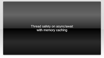 Thread safety on async/await with memory caching