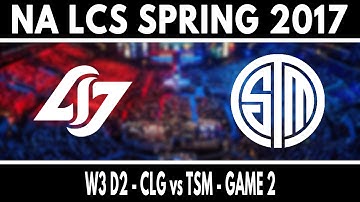 CLG vs TSM Game 2 - NA LCS Spring 2017 W3D2 - Counter Logic Gaming vs Team SoloMid