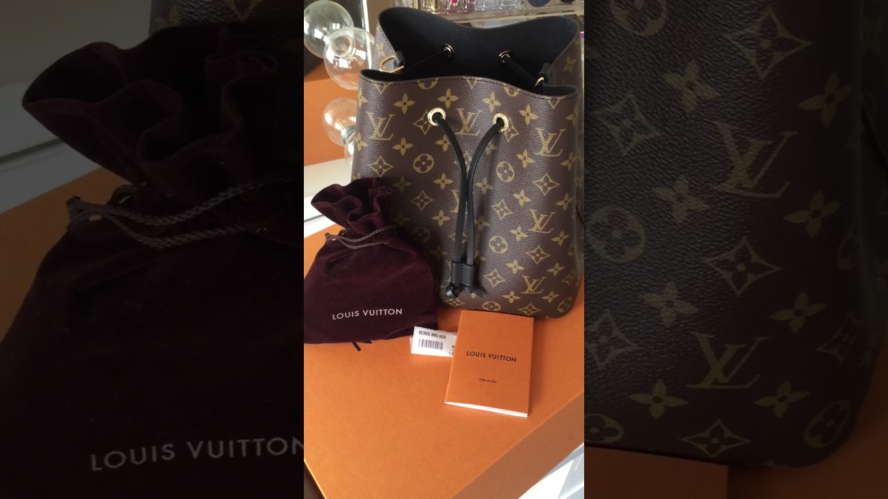 Louis Vuitton New Release Unboxing Neo Noe Noir 2017 Part 2 - YouTube