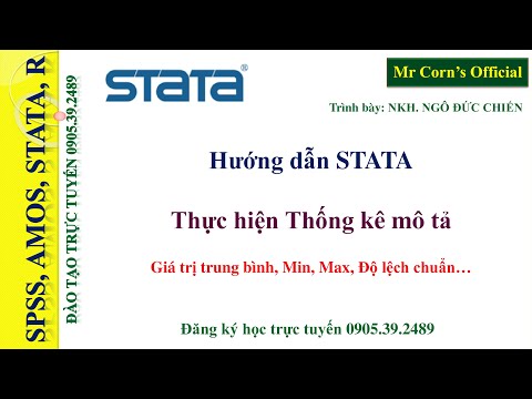 Video Hướng dẫn STATA | Thực hiện Thống kê Mô tả trong STATA... - youtube