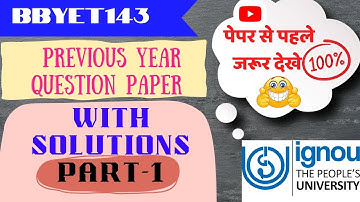 IGNOU BOTANY BBYET143 June2022 previous year question paper with solution part-1 😍#youtube #viral