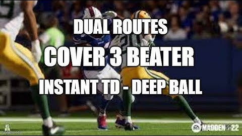 Madden 22 Glitches Cheats and Tips - Dual Routes - Cover 3 Beater - Deep Ball - Instant TD