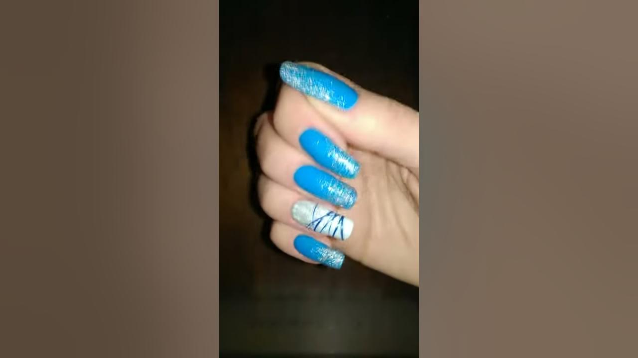 Быстрый, праздничный и яркий маникюр... - YouTube