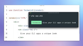 Termwind - Build Unique and Beautiful PHP Command-Line Applications