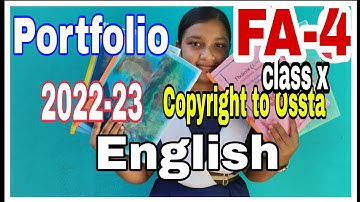 FA-4 ॥ English ॥ 2022-23॥ Class10 ॥ Portfolio ॥ Subject enrichment ॥ Copy right to OSSTA ॥ SEA ॥ SLE