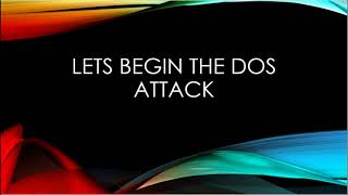 DOS attack using pentmenu