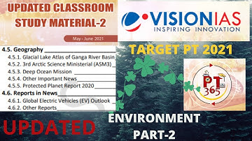 VISION IAS PT 365 UPDATED PART -2 MAY-JUNE 2021 ENVIRONMENT CURRENT MODULE-2 :UPSC PRELIMS EXAM#UPSC