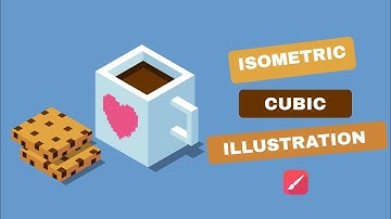 Isometric perspective Illustration in infinite painter|Cube perspective|infinite painter