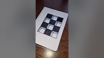 Tutorial 3D Illusion On Paper 😲🔥 #3dart #3ddrawing #3dfigure #drawingtutorial #fyp #paperart #easy3d