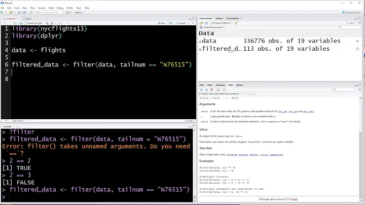 R Tutorial - 006 - How to filter data with dplyr