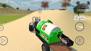 Tractor With Thresher On Sandy Terrain ... Indian Vehicles Game