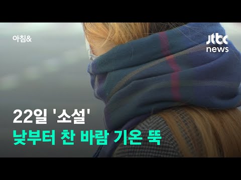 [날씨] '소설' 전국 눈 또는 비…낮부터 찬 바람 기온 뚝 / JTBC 아침&