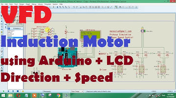 VFD Induction Motor using Arduino + LCD + Direction + Speed