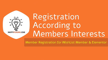 Member Registration for WishList Member & Elementor - Registration according to Members Interests
