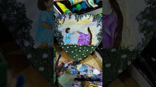 Blessed mother and child✝️🩵 #art #painting #jesus #christian #shorts #trending #youtubeshorts #fyp