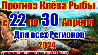 Прогноз клева рыбы с 22 по 30 Апреля Прогноз клева рыбы на эту неделю Лунный календарь рыбака