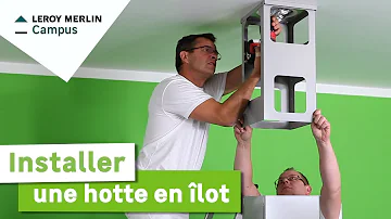 Comment fixer hotte ilot faux plafond ?