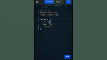 Taking input and adding two numbers in c++ #coding #shorts
