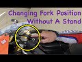 Changing Motorcycle Fork Position/Geometry Using Your Kickstand