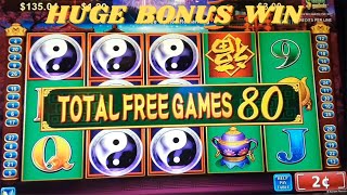 So Many Free Games HUGE BONUS WIN On CHINA SHORES Slot Machine 2 Cents Denom - SunFlower Slots