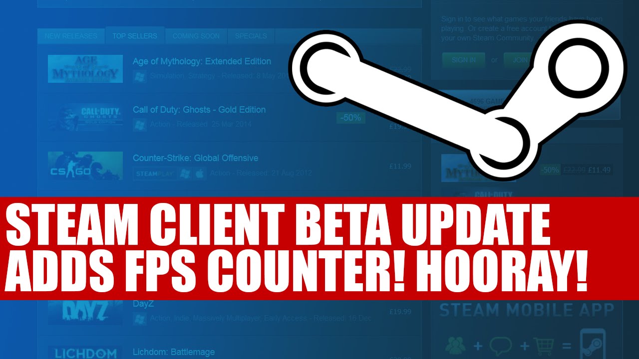 Steam Client Beta Update Finally Adds FPS Counter | Plus Improvements ...