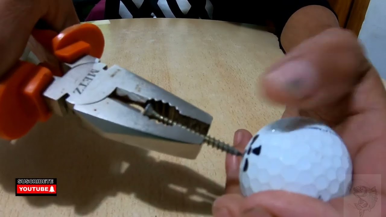 COMO HACER LA PELOTA DE GOLF PARA PESCAR! HACELO VOS MISMO! TUTORIAL FÁCIL